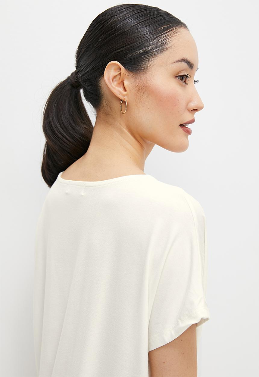 edit - Basic knit shell tee - milk
