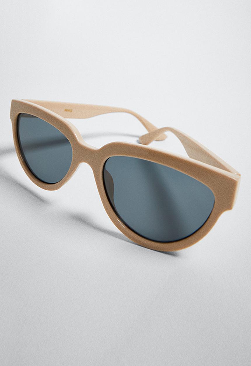 MANGO - Acetate frame sunglasses - beige