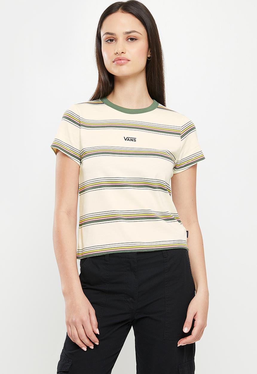 Vans - Line driven mini tee - marshmallow & duck green