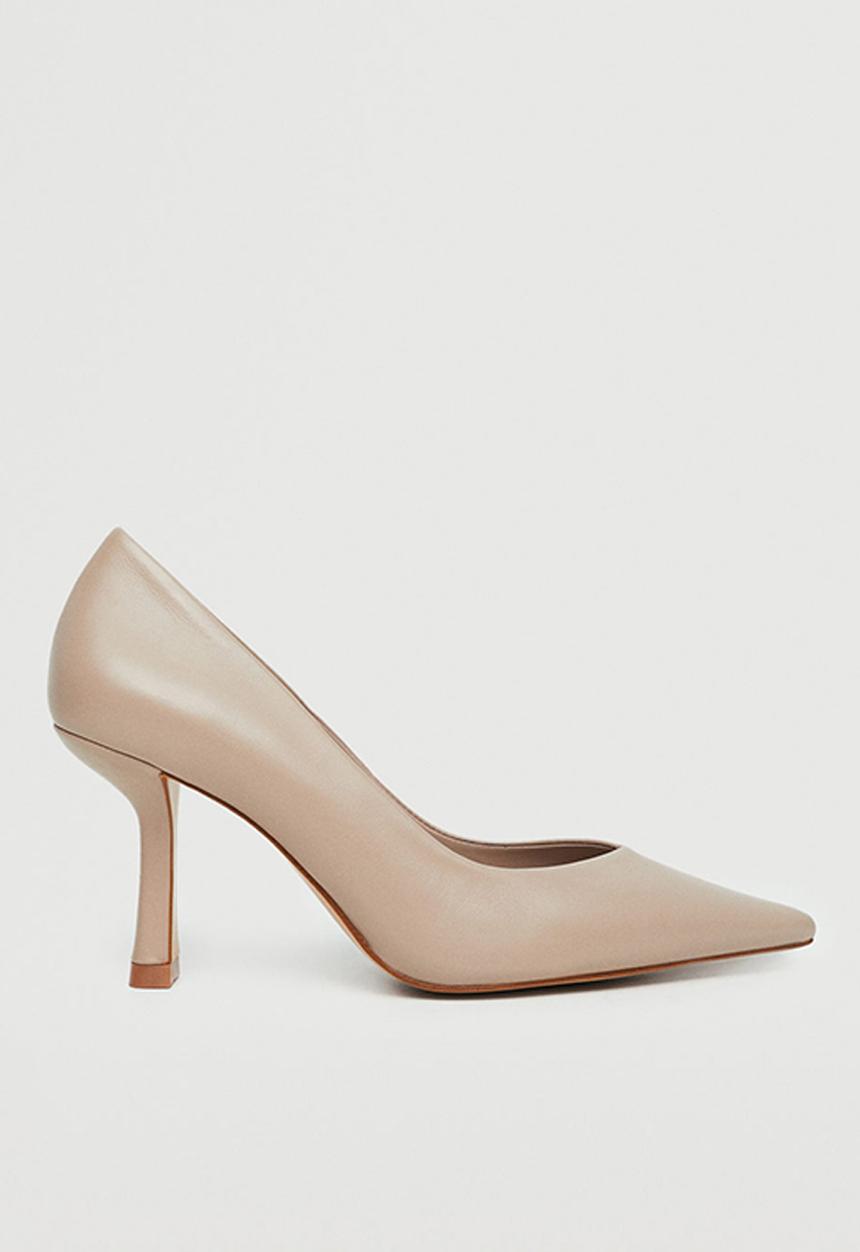 MANGO - Tati leather court heel - light brown