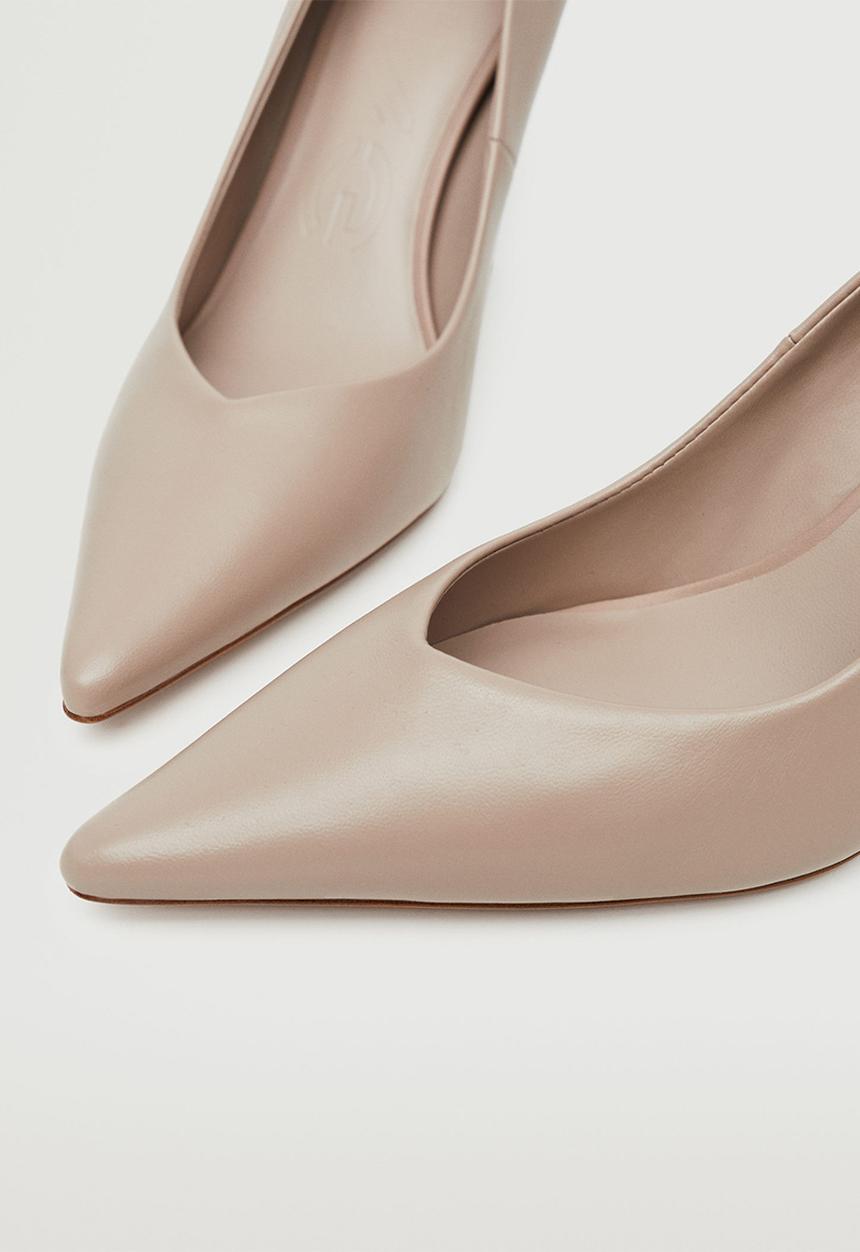 MANGO - Tati leather court heel - light brown