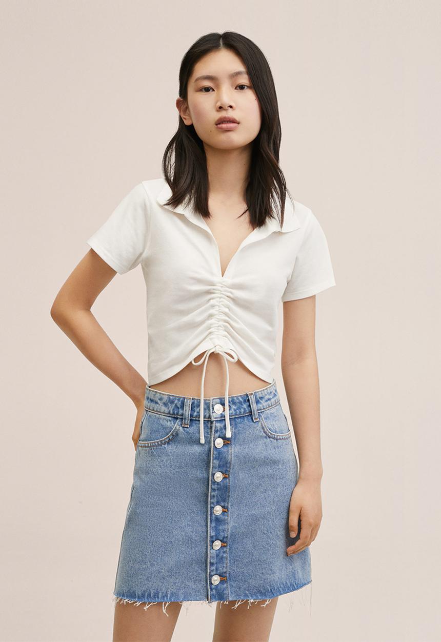 MANGO - Polo shirt lazo - white