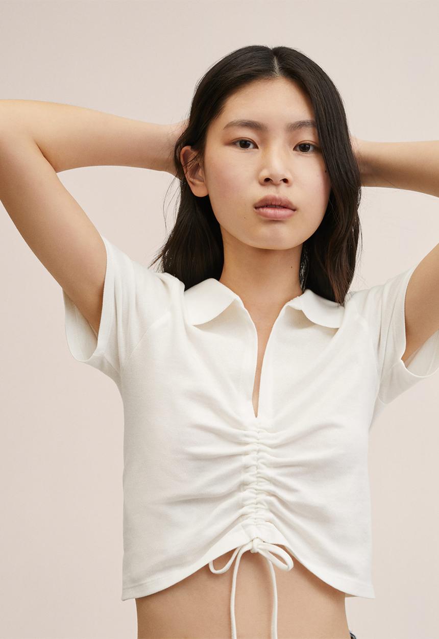 MANGO - Polo shirt lazo - white