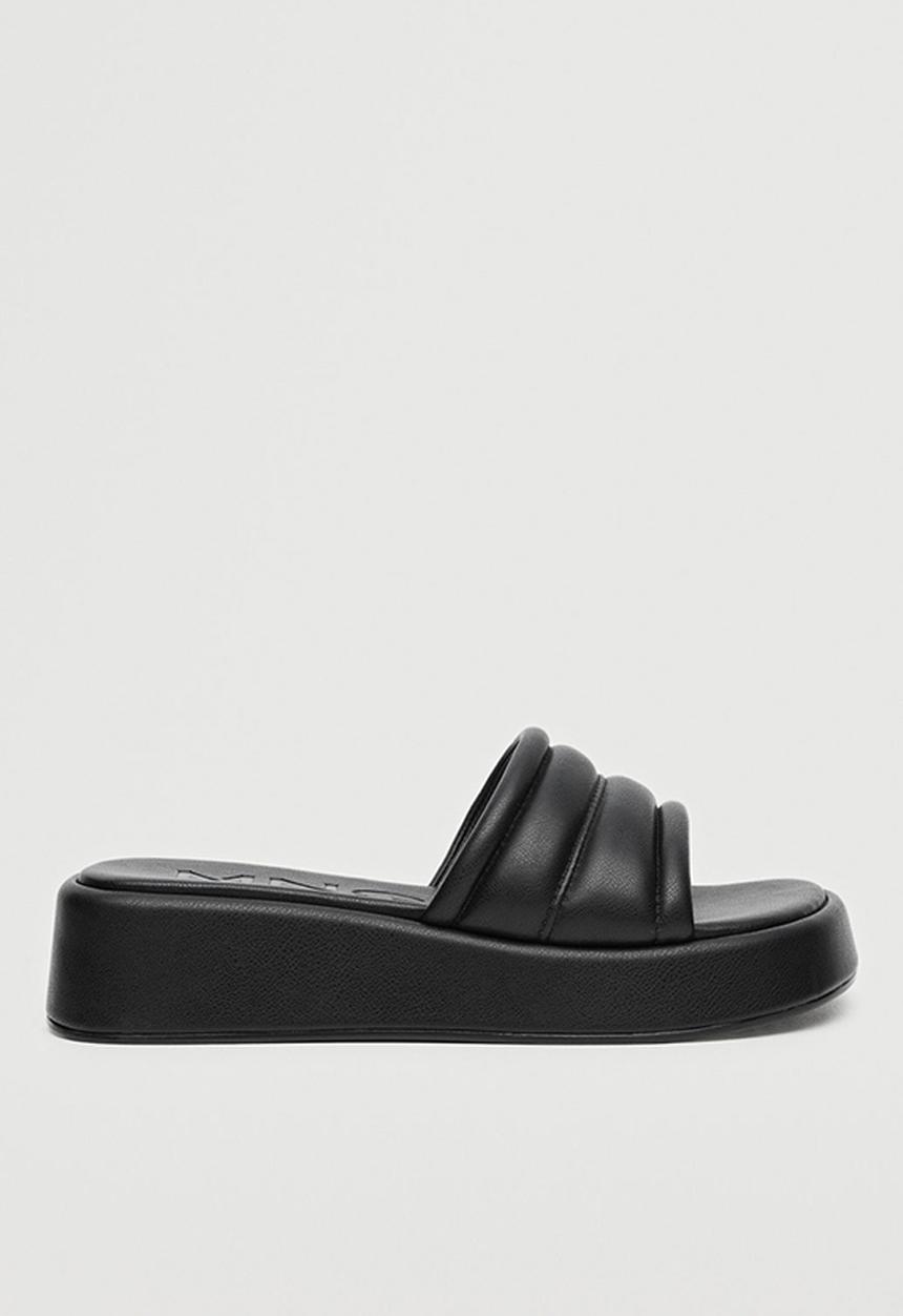 MANGO - Paddi flatform slide - black