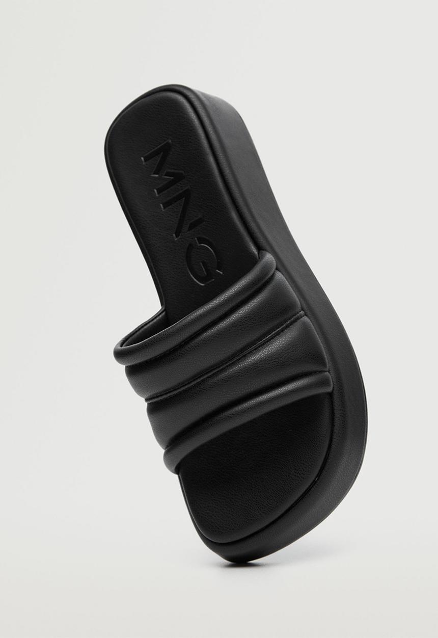 MANGO - Paddi flatform slide - black