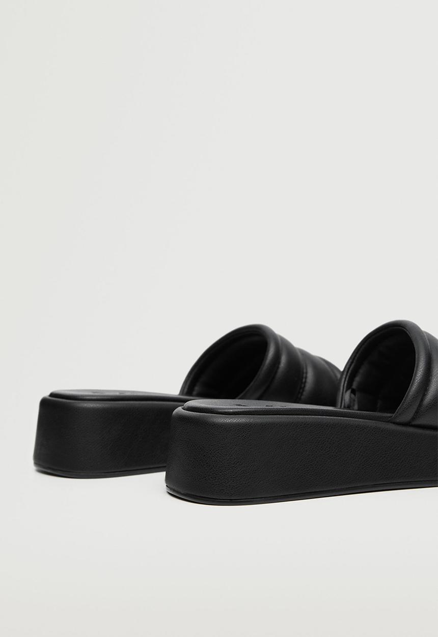 MANGO - Paddi flatform slide - black