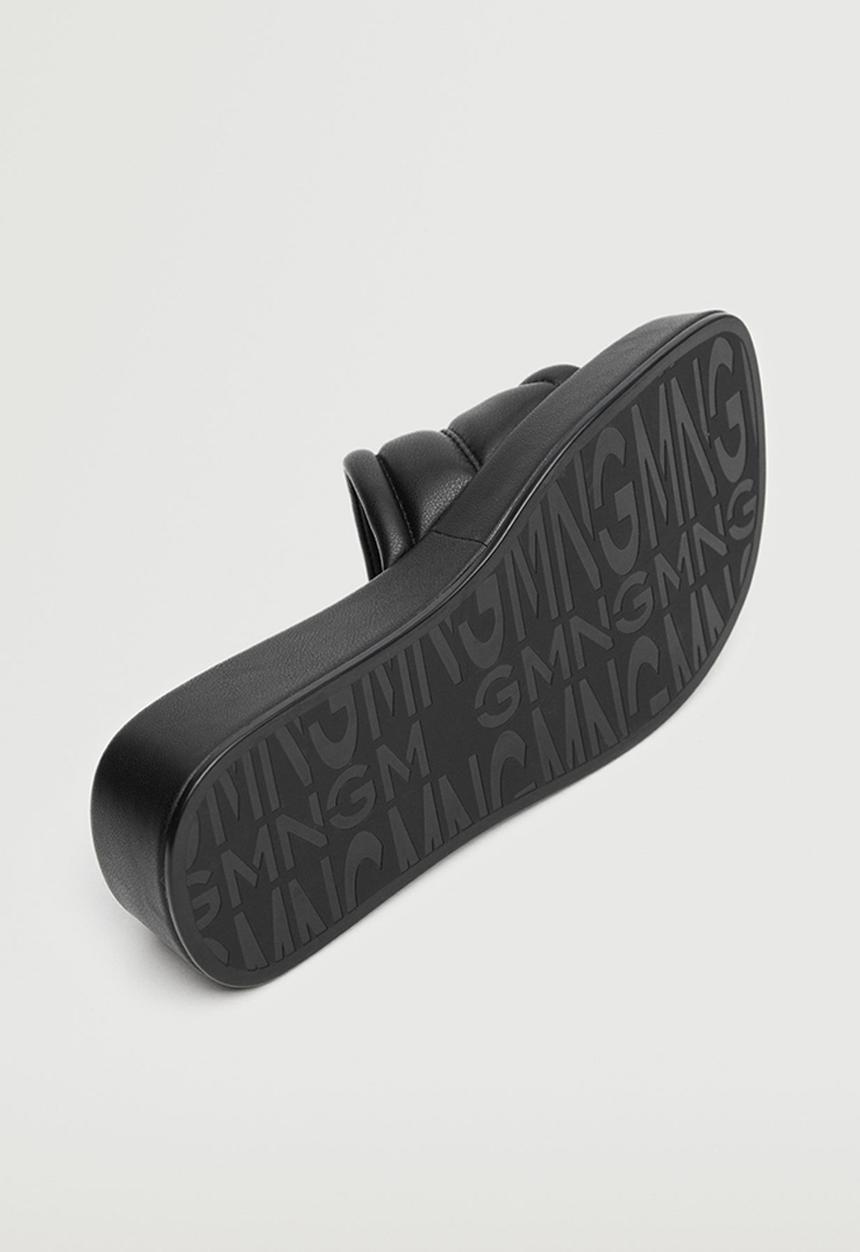 MANGO - Paddi flatform slide - black