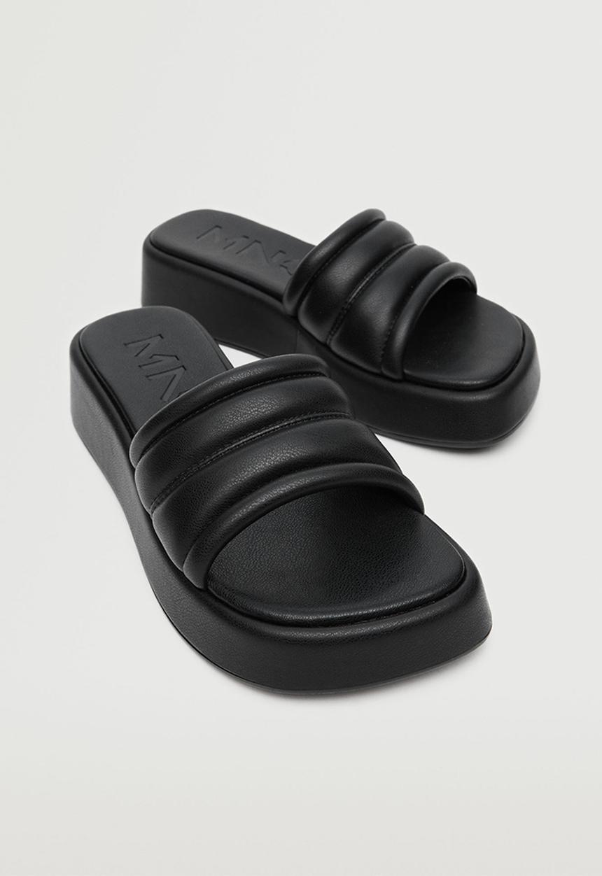 MANGO - Paddi flatform slide - black