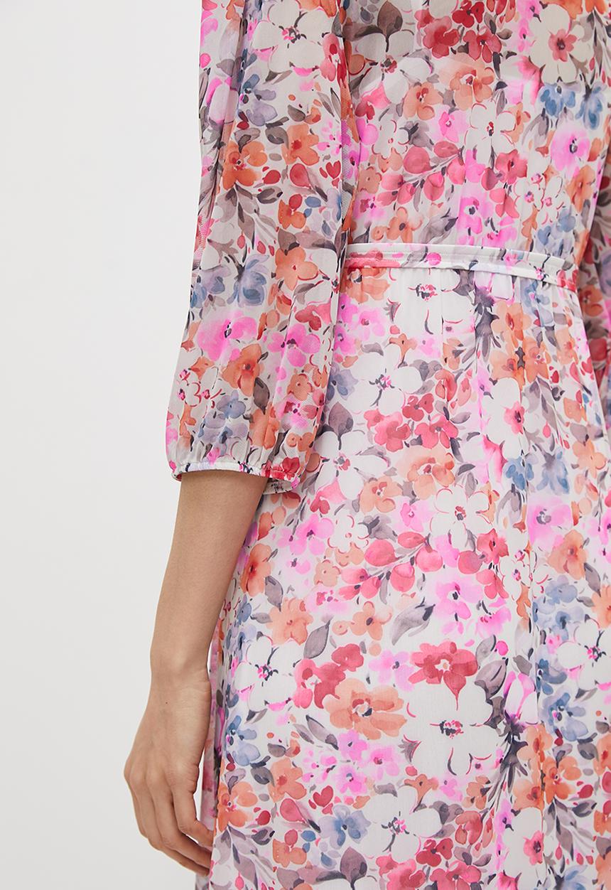 MILLA - Mesh empire midi dress - multi