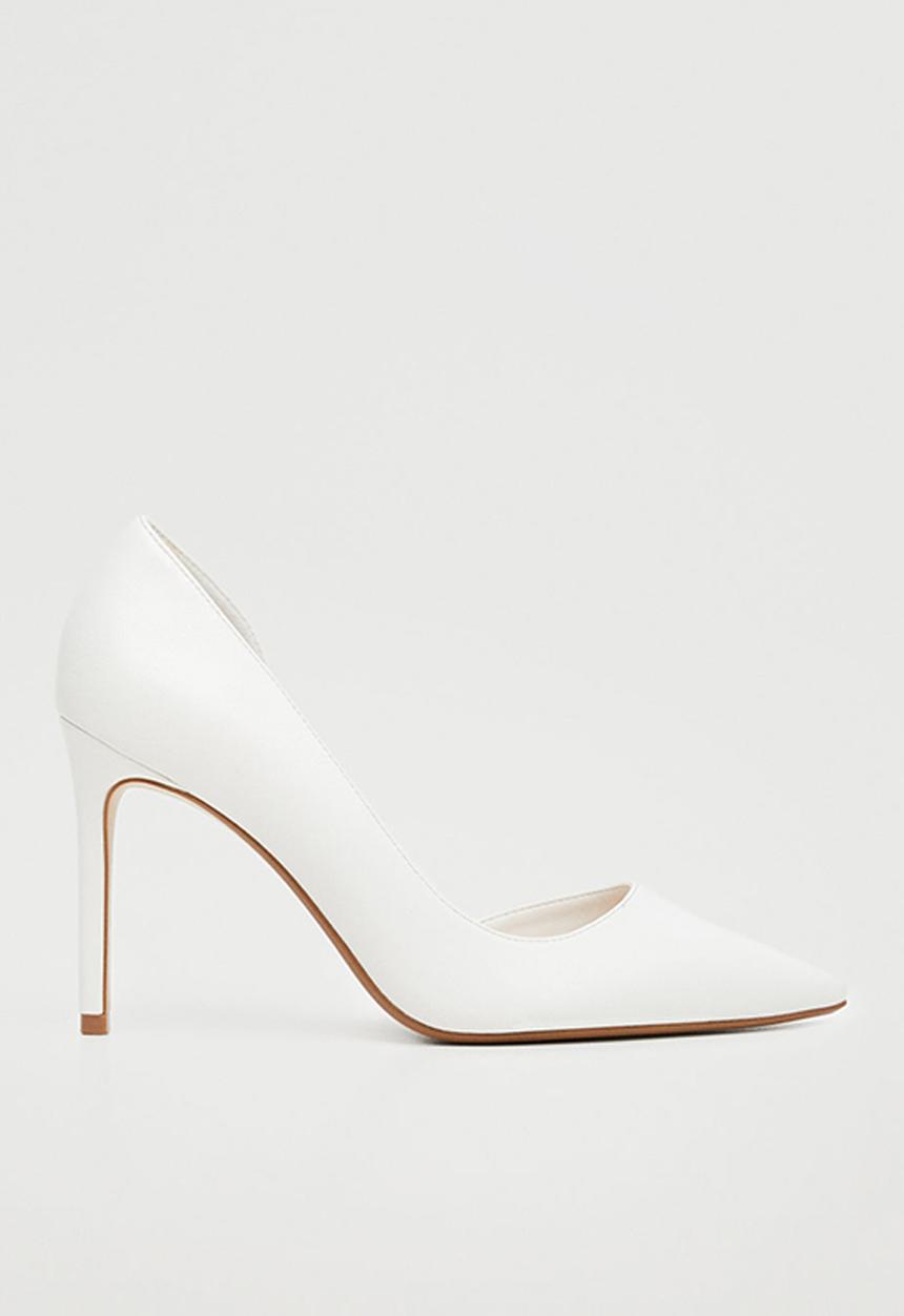 MANGO - Audrey4 asymmetric stiletto heel - white