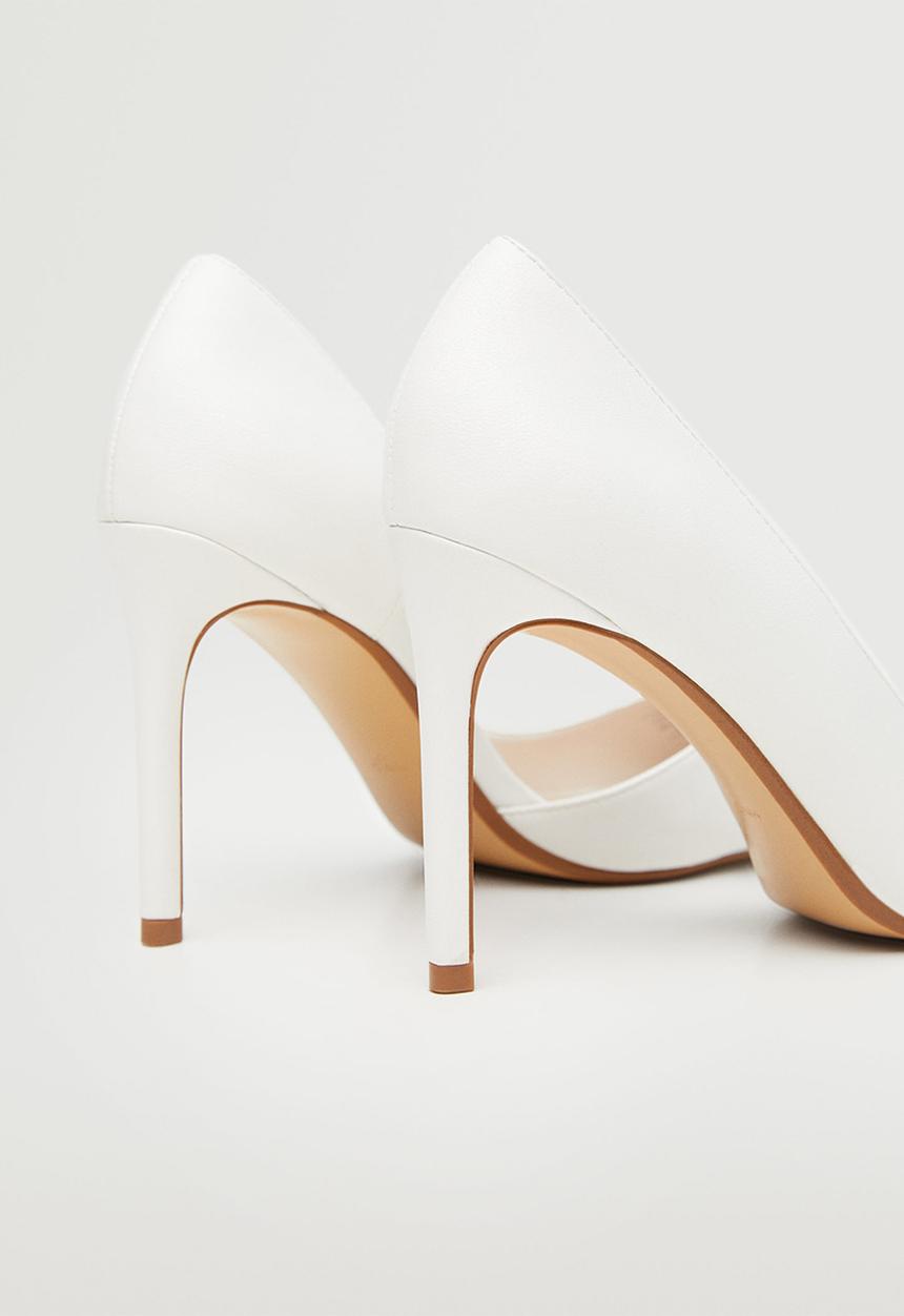 MANGO - Audrey4 asymmetric stiletto heel - white