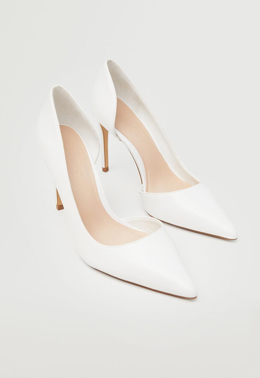 MANGO - Audrey4 asymmetric stiletto heel - white