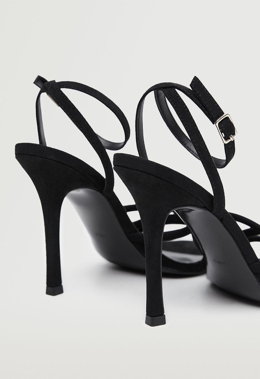MANGO - Maybe ankle-cuff heel sandal - black