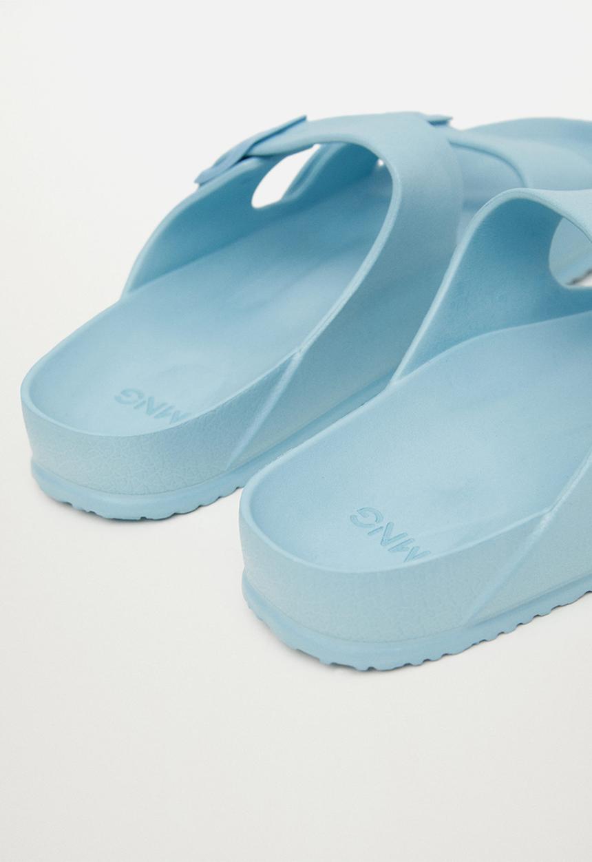 MANGO - Sandals biorub - pastel blue