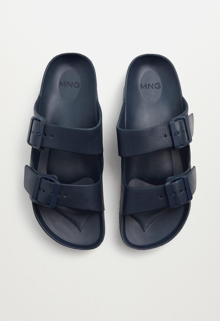 MANGO - Sandals biorub - navy