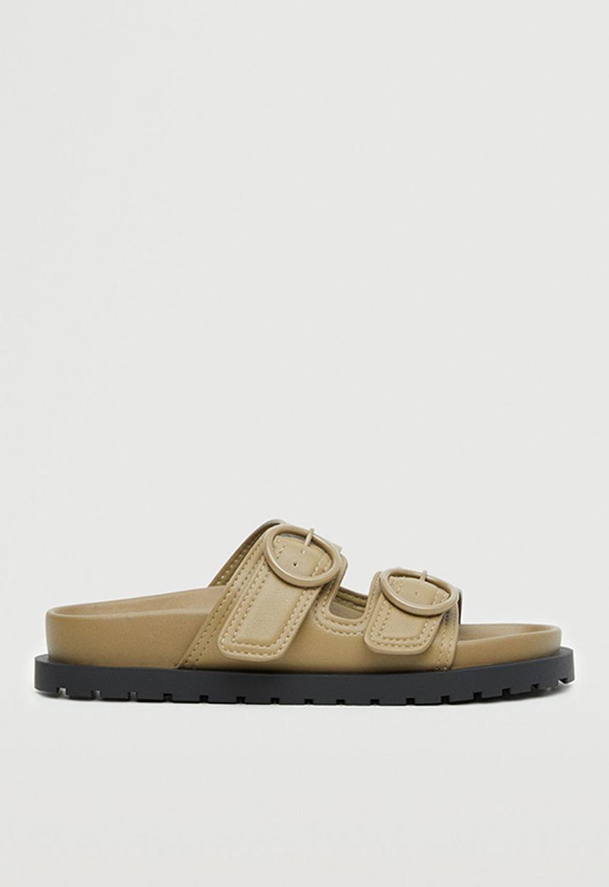 MANGO - Round sandal - beige