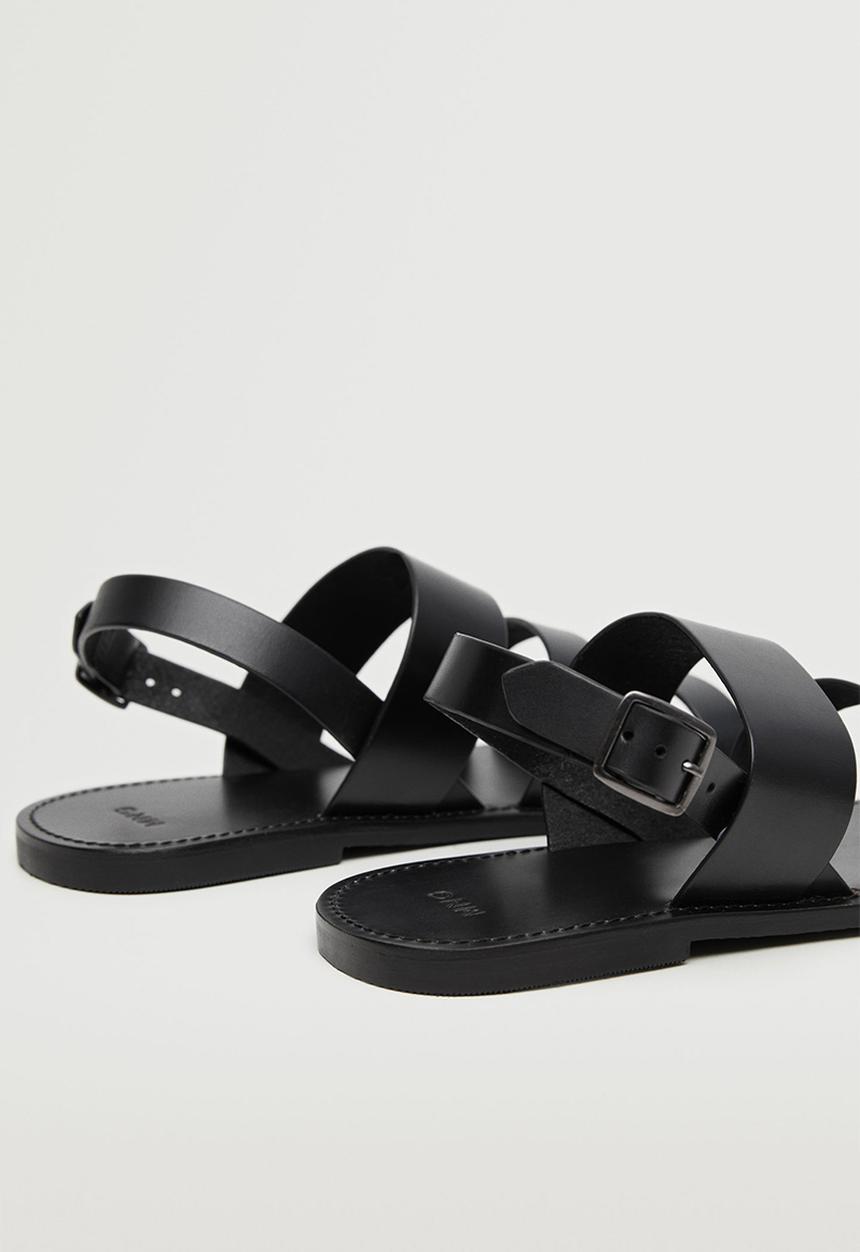 MANGO - Sandals romana 2 - black