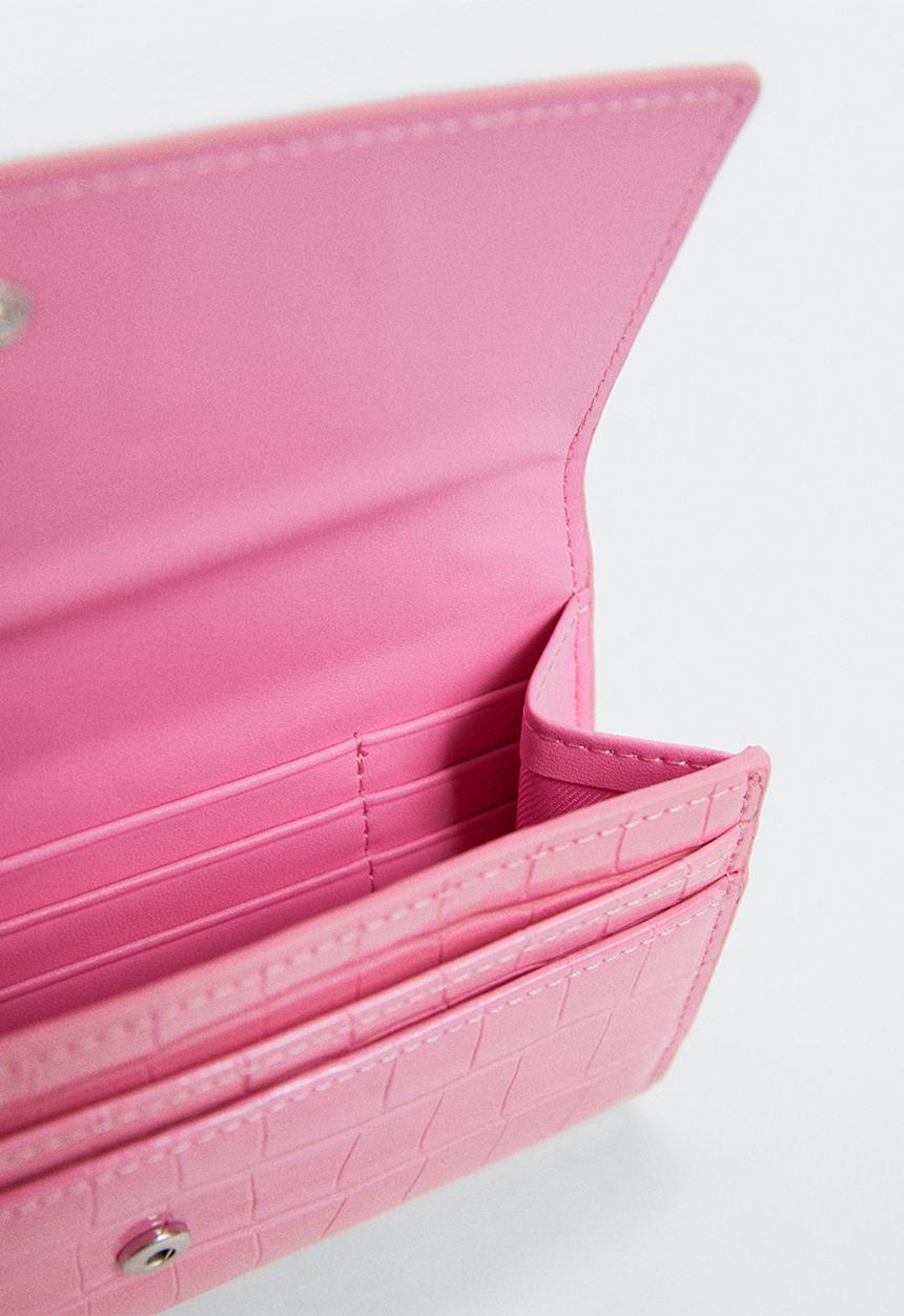 MANGO - Croc-effect wallet