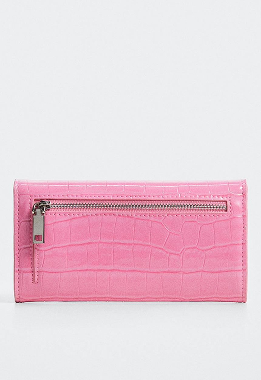MANGO - Croc-effect wallet