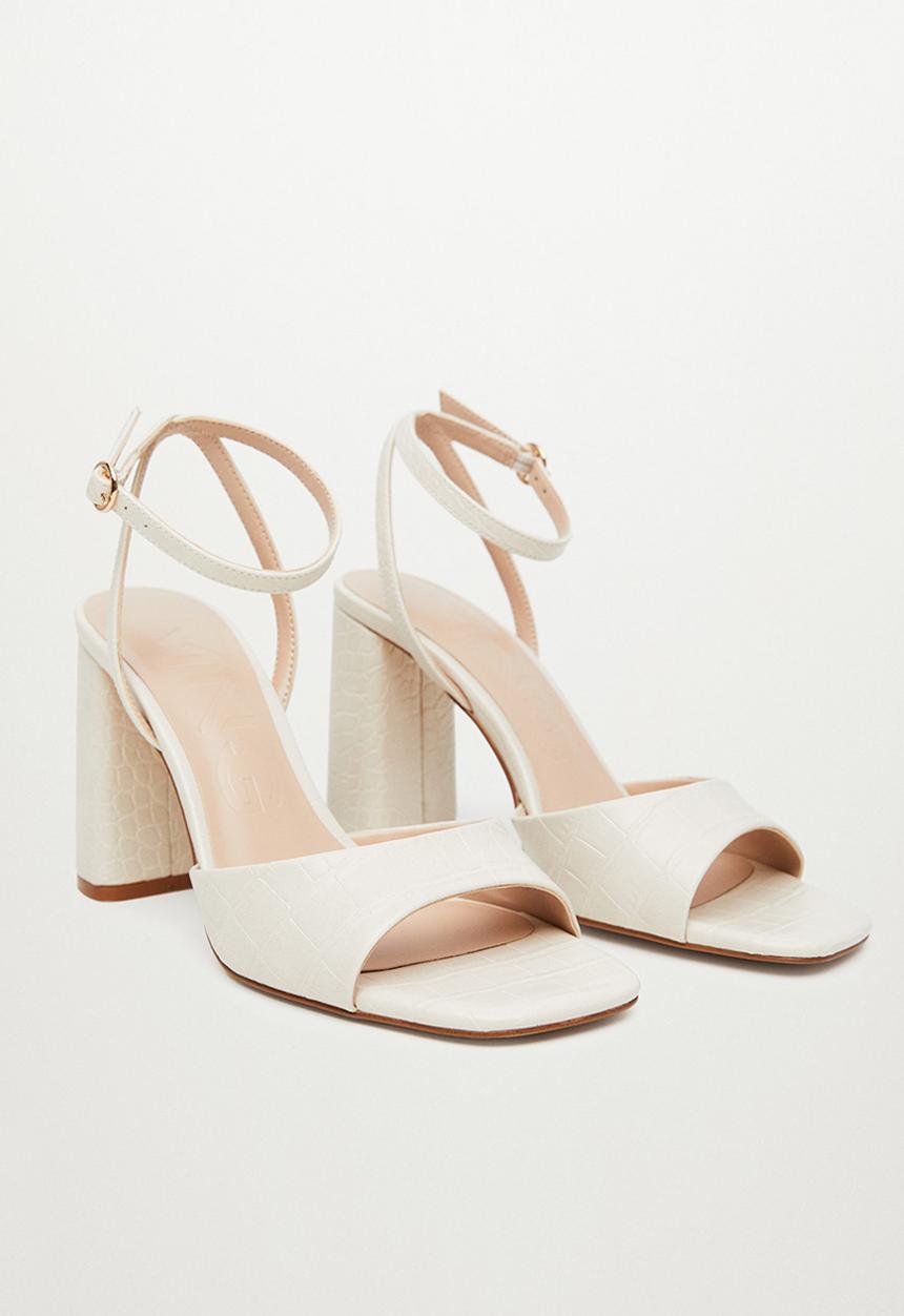 MANGO - Summer ankle-cuff heel - light beige