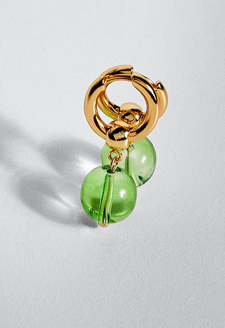 MANGO - Hoop pendant earrings - gold