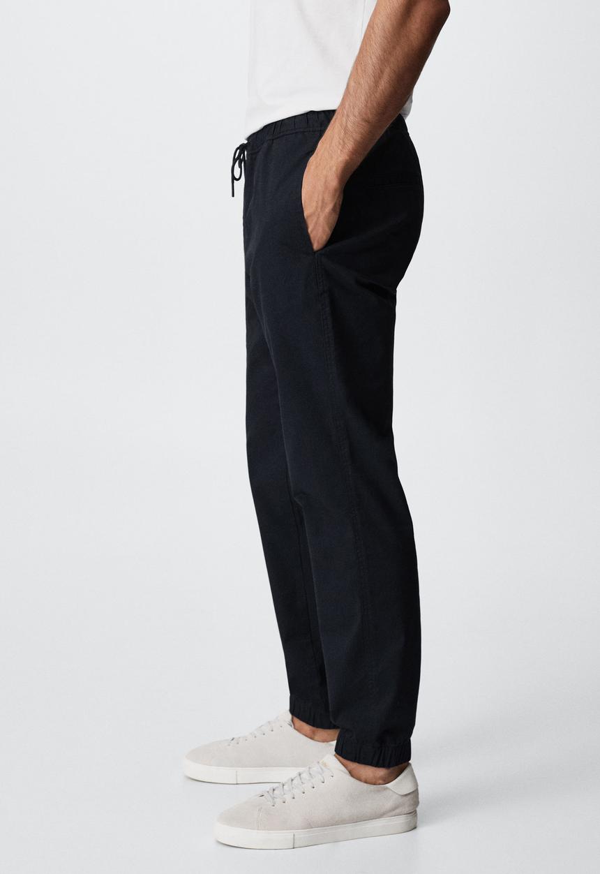 MANGO - Trousers cuffed gunma - navy