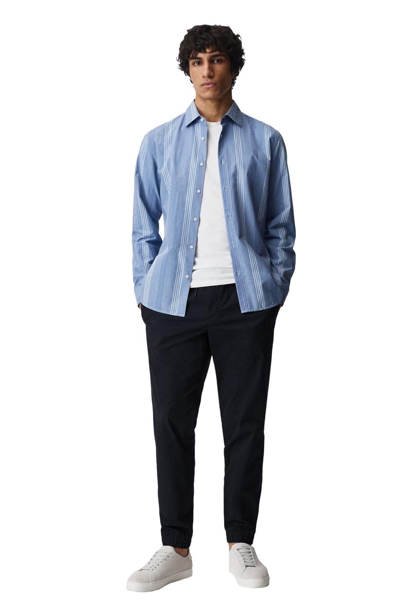 MANGO - Trousers cuffed gunma - navy