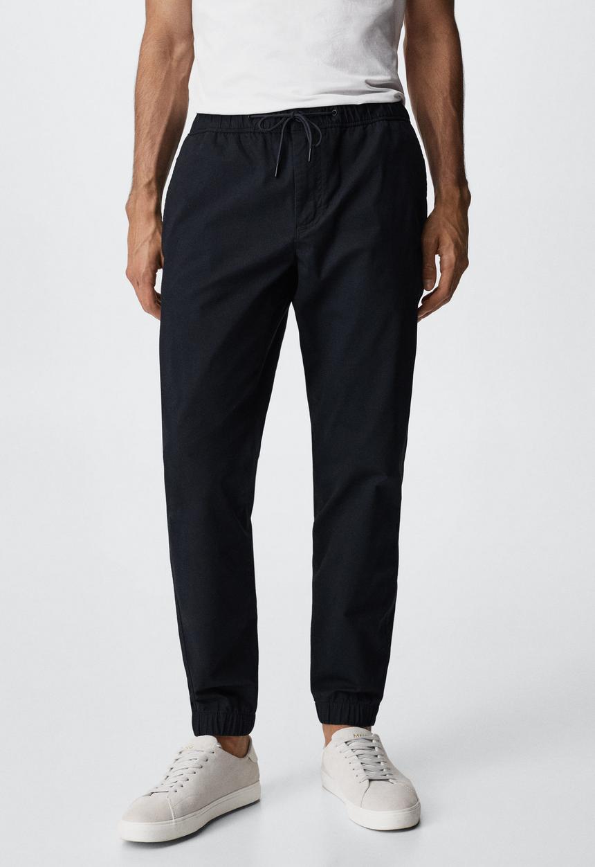 MANGO - Trousers cuffed gunma - navy