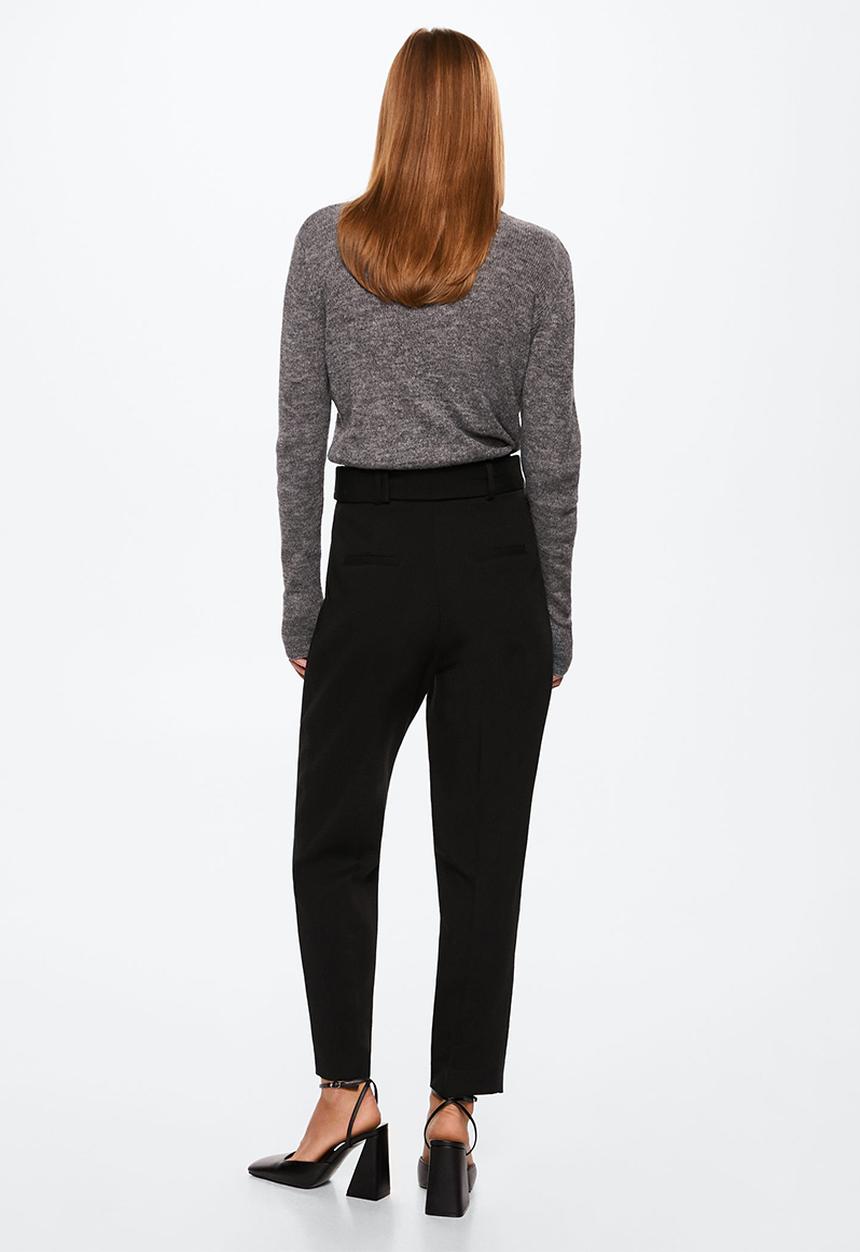 MANGO - Trousers manuel - black