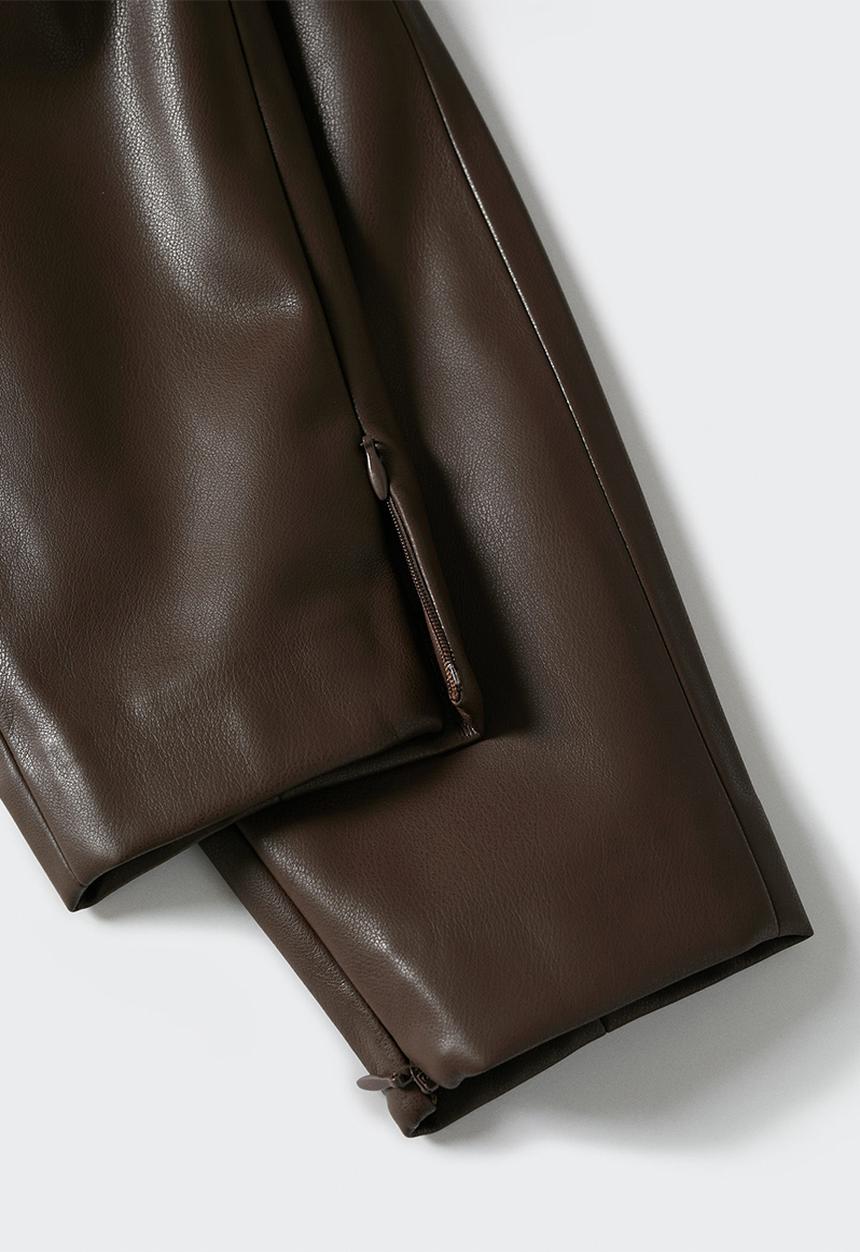 MANGO - Leggings london - mid brown