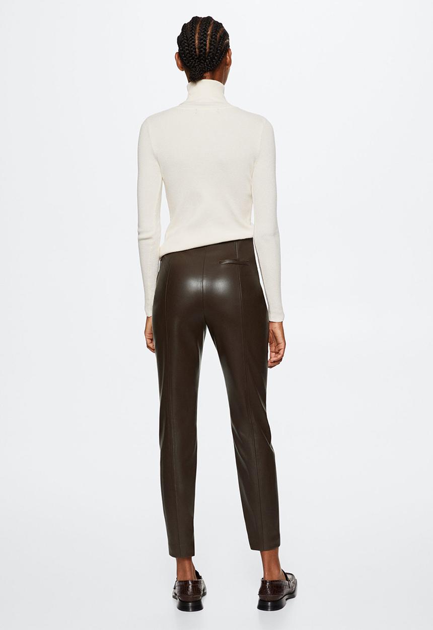 MANGO - Leggings london - mid brown