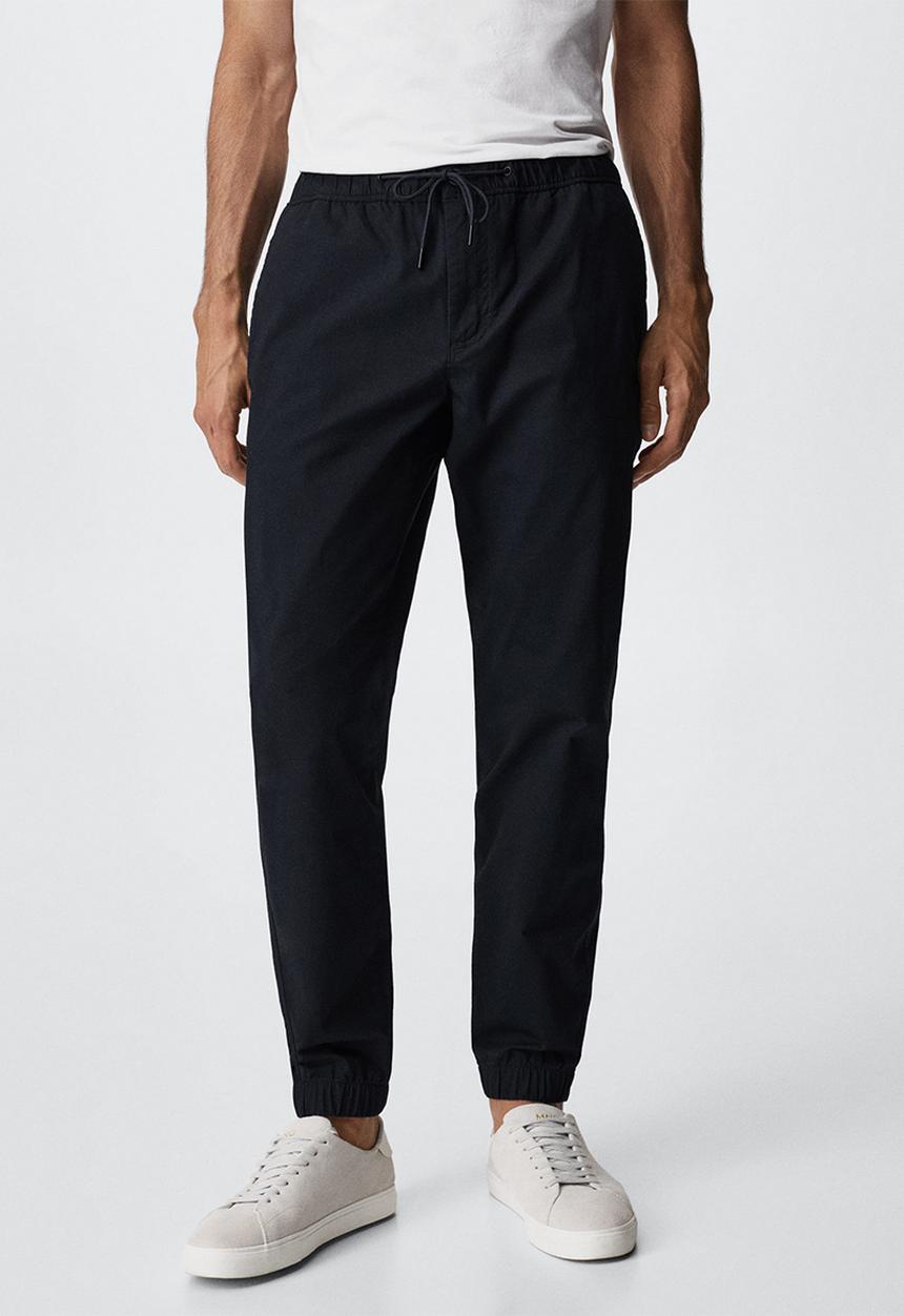 MANGO - Trousers cuffed gunma - navy