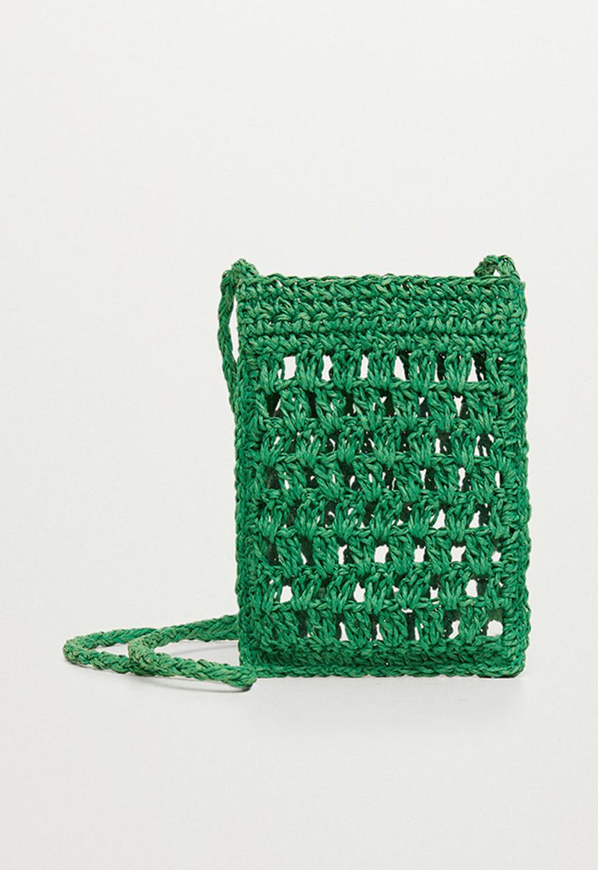 MANGO - Braided phone case - green