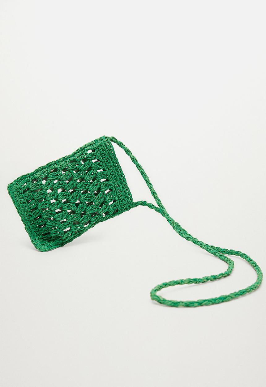 MANGO - Braided phone case - green