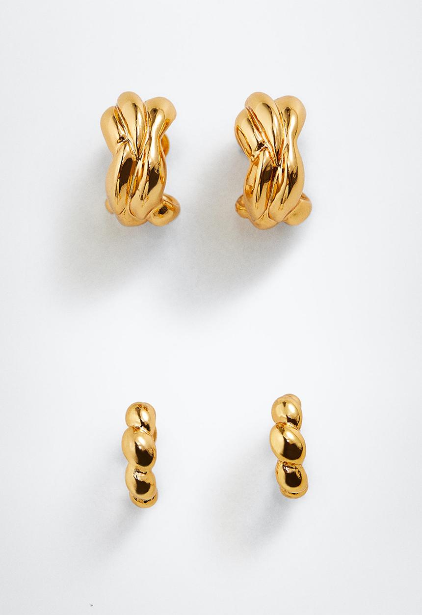 MANGO - Ear cuff and earring set - gold