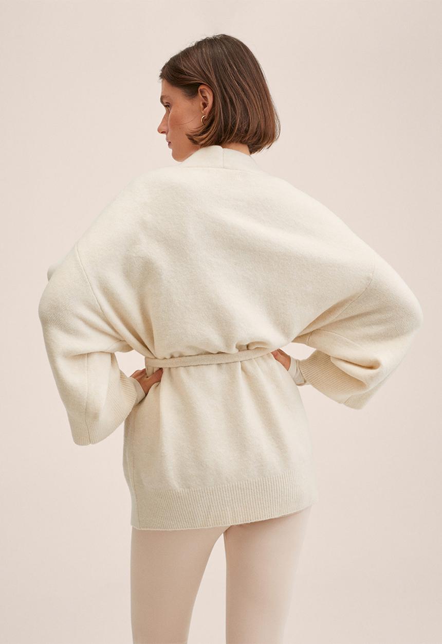 MANGO - Cardigan . spagheti - light beige