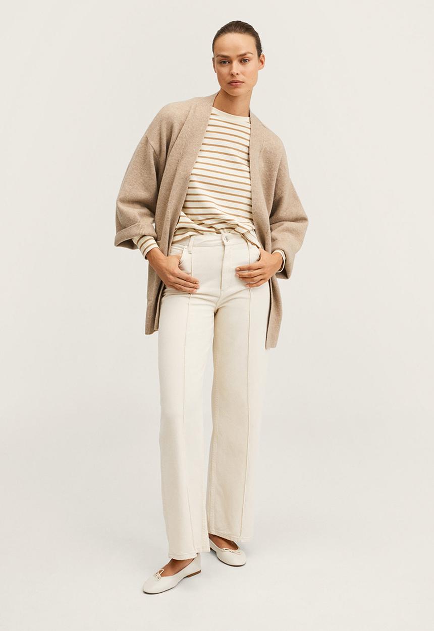 MANGO - Cardigan . spagheti - medium brown