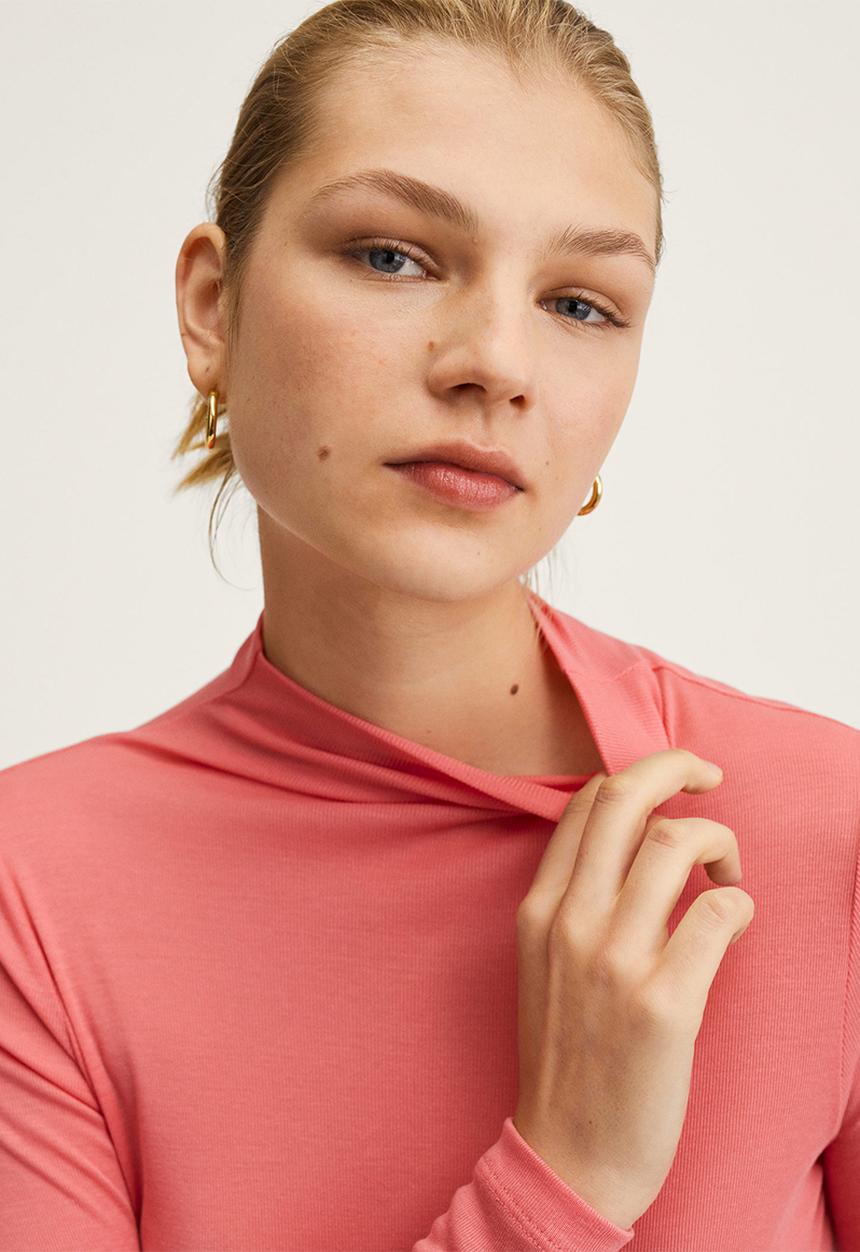 MANGO - T-shirt . philly - bright pink