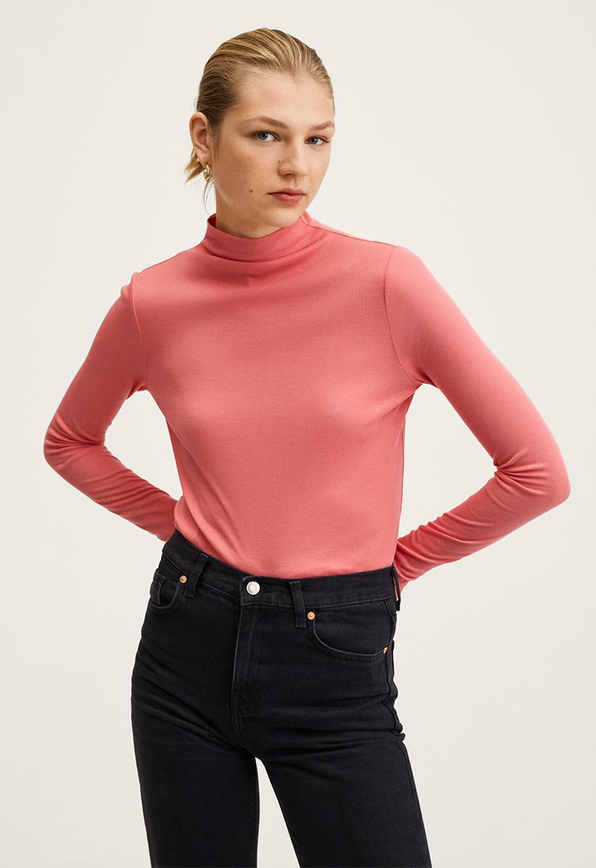 MANGO - T-shirt . philly - bright pink