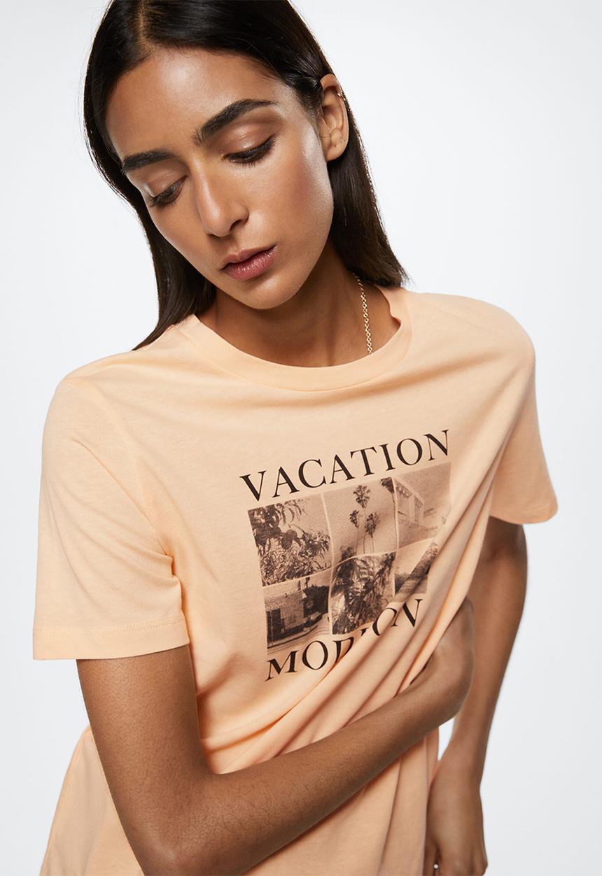 MANGO - T-shirt psgilubi - light pastel orange