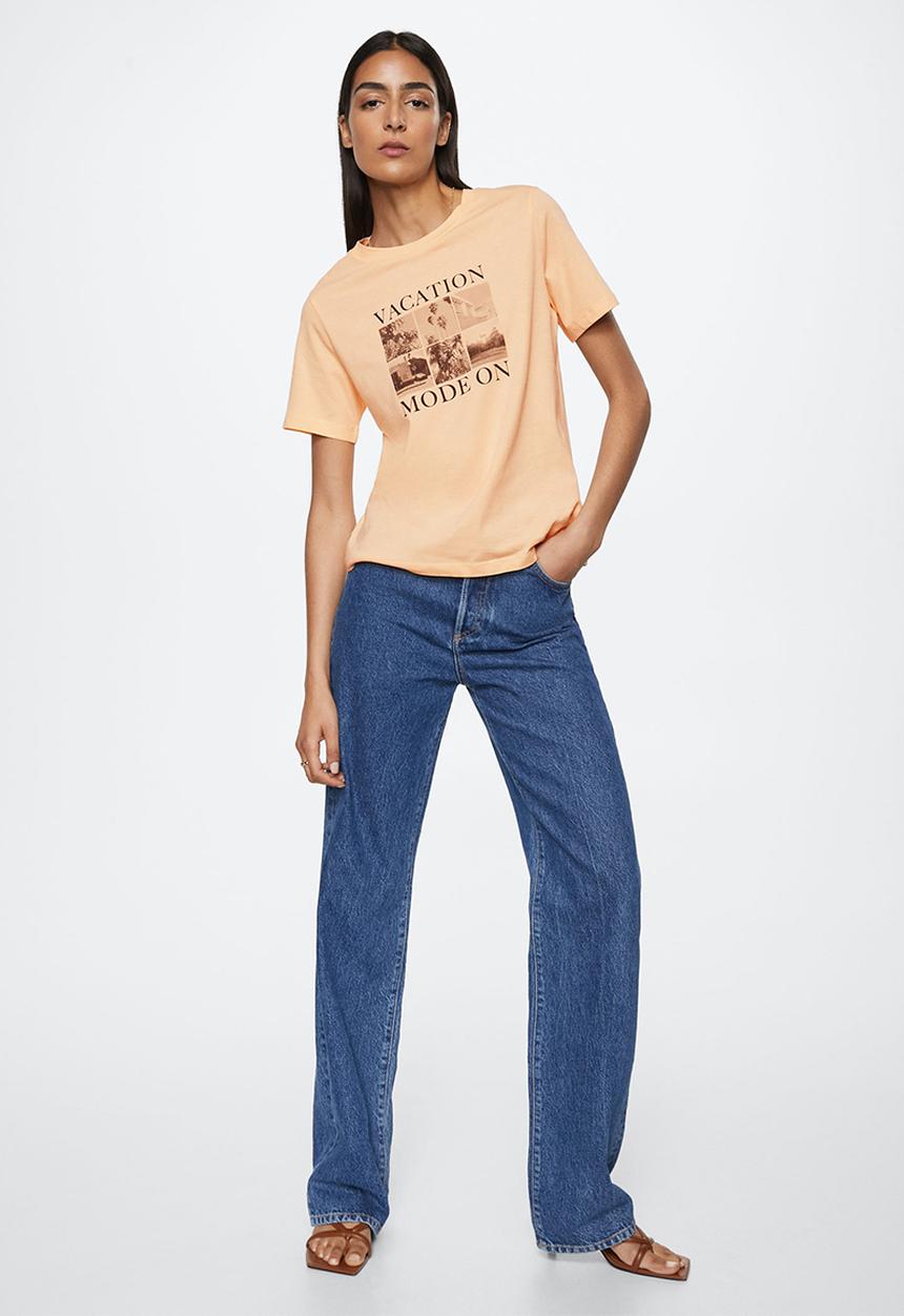MANGO - T-shirt psgilubi - light pastel orange