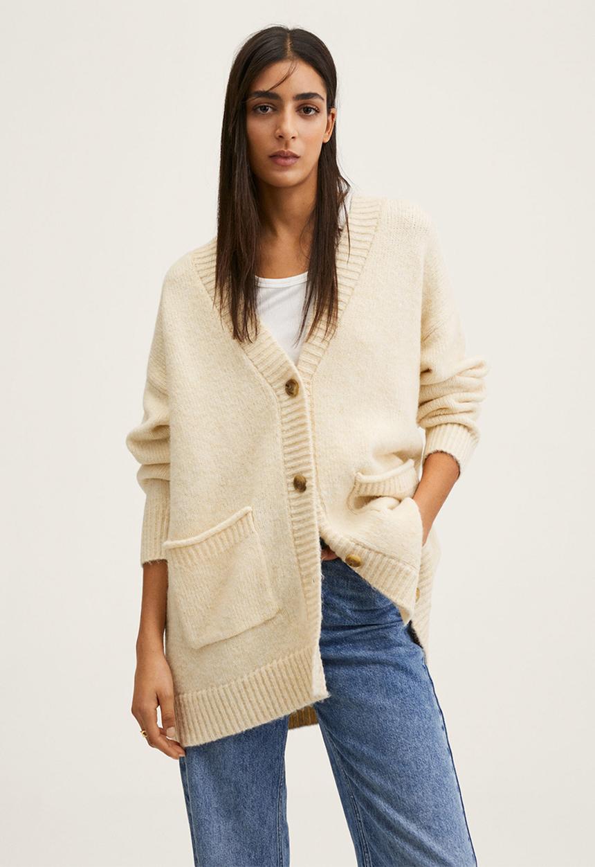 MANGO - Cardigan . nevada - light pastel beige