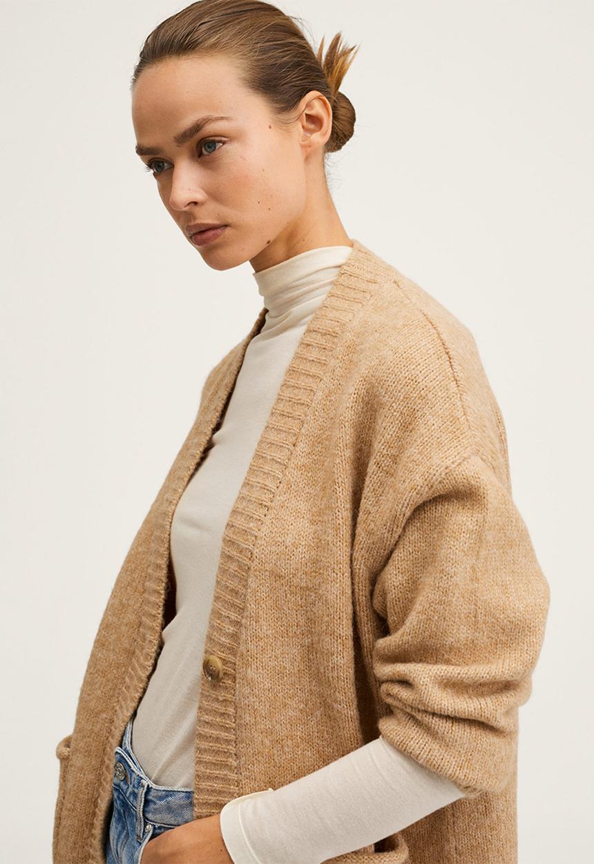 MANGO - Cardigan . nevada - medium brown