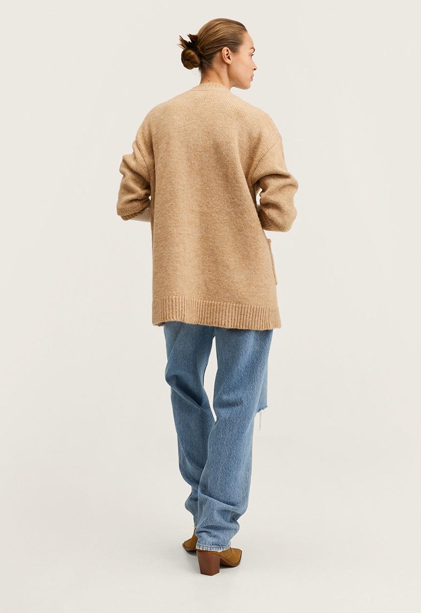MANGO - Cardigan . nevada - medium brown