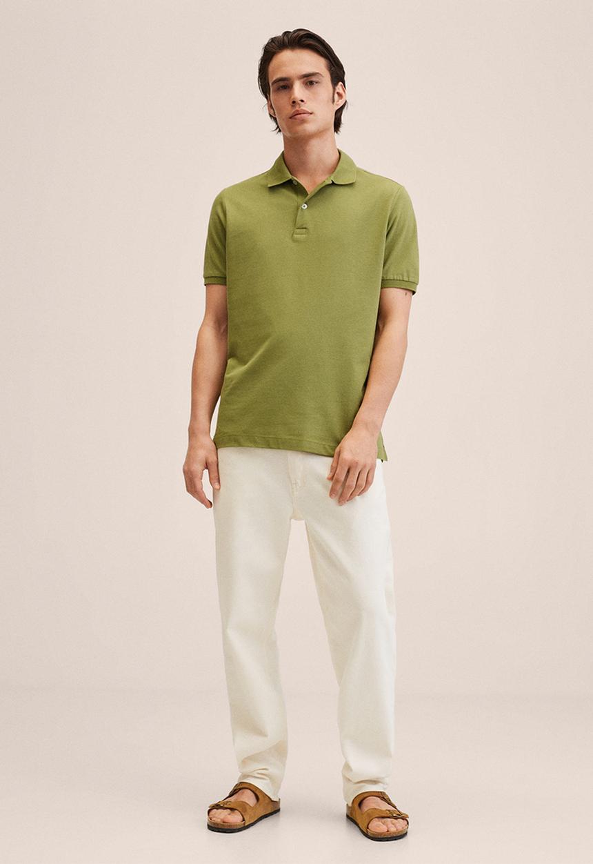 MANGO - Polo shirt . rea - green