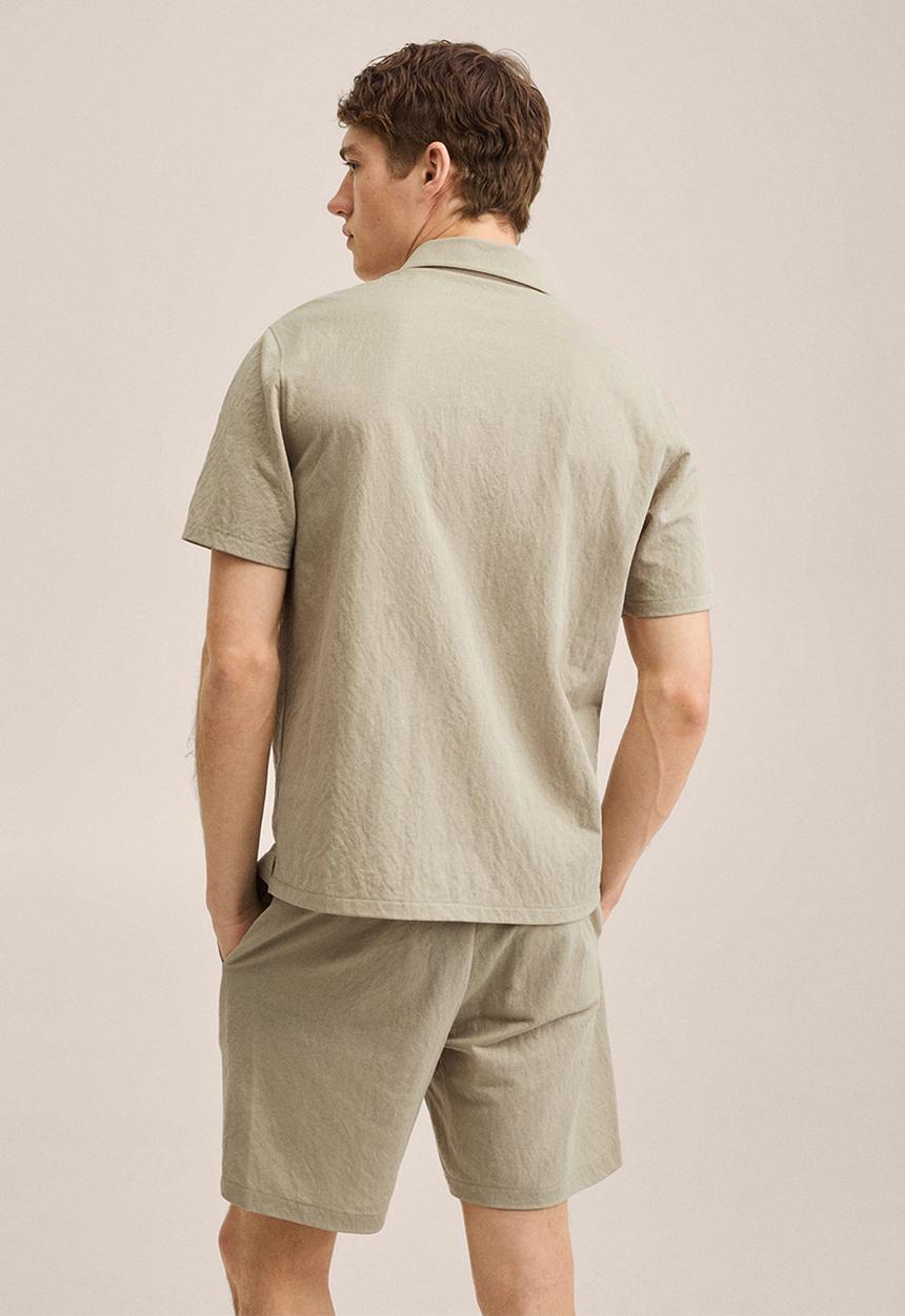 MANGO - Mariano lightweight cotton golfer  - natural