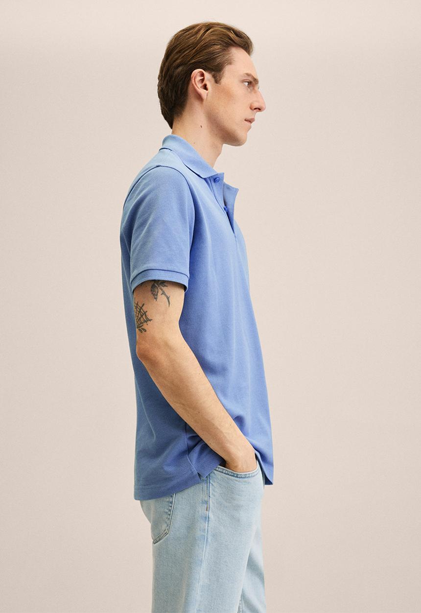 MANGO - Polo shirt . rea - blue
