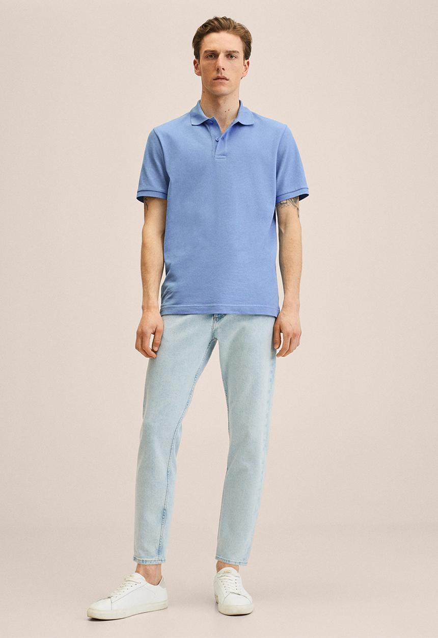 MANGO - Polo shirt . rea - blue