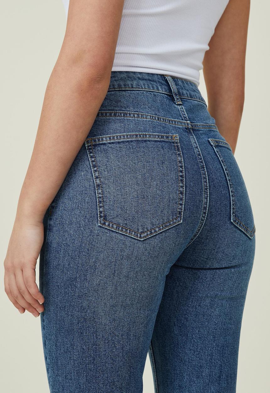 Cotton On - Stretch mom jean - arctic blue