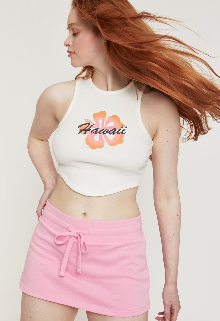 Supré  - Kiara drawcord mini skirt - bubblegum